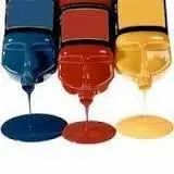 Coloured inks pouring